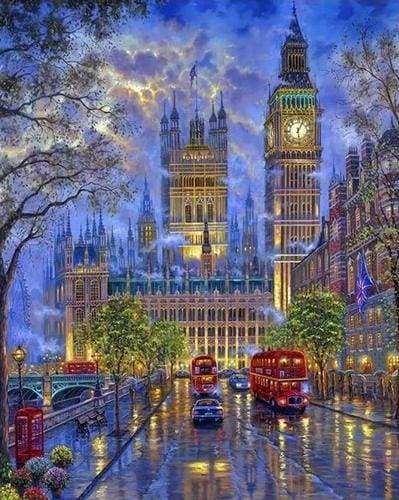 London in the dusk Paint By Numbers Kit
