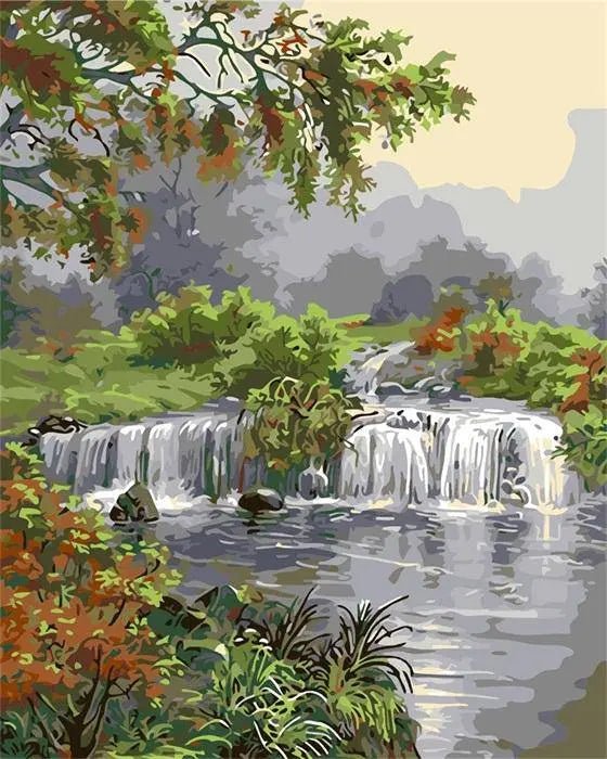 Lovely Waterfall Paint By Numbers Kit