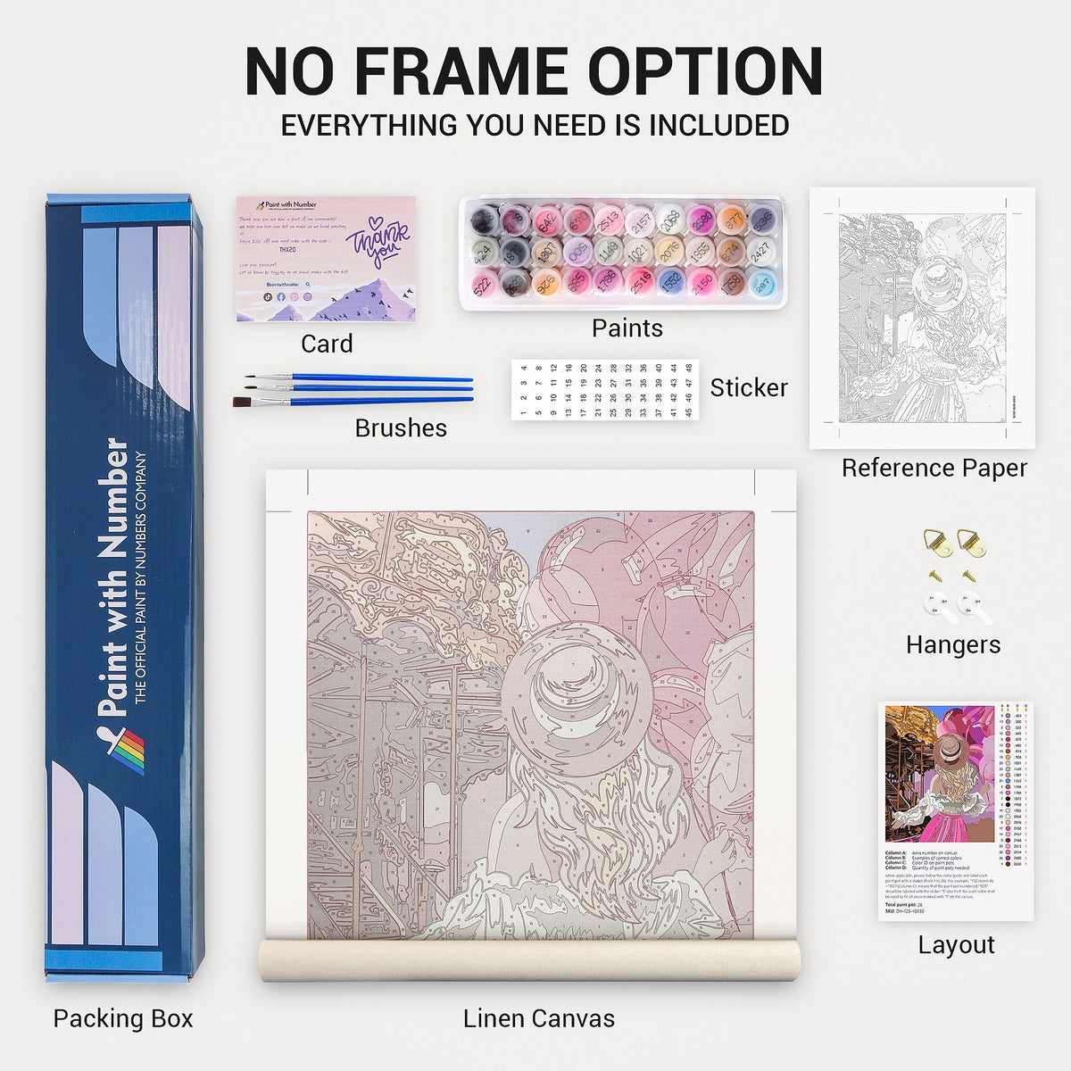 Paint By Numbers Kit For Adults, Flower Beauty Serenity With