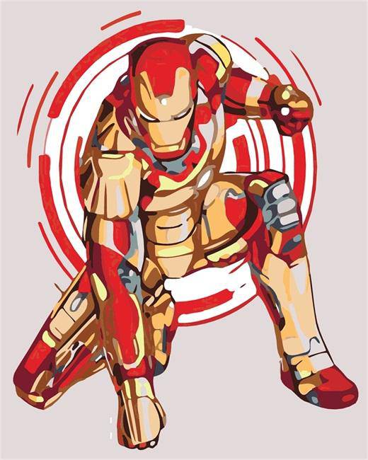 Marvel Iron Man Paint By Numbers Kit