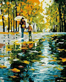 Mother And Son In The Rain Paint By Numbers Kit