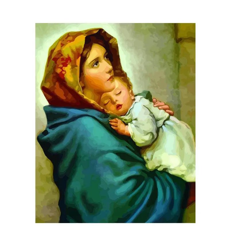 Mother Mary And Jesus Paint By Numbers Kit
