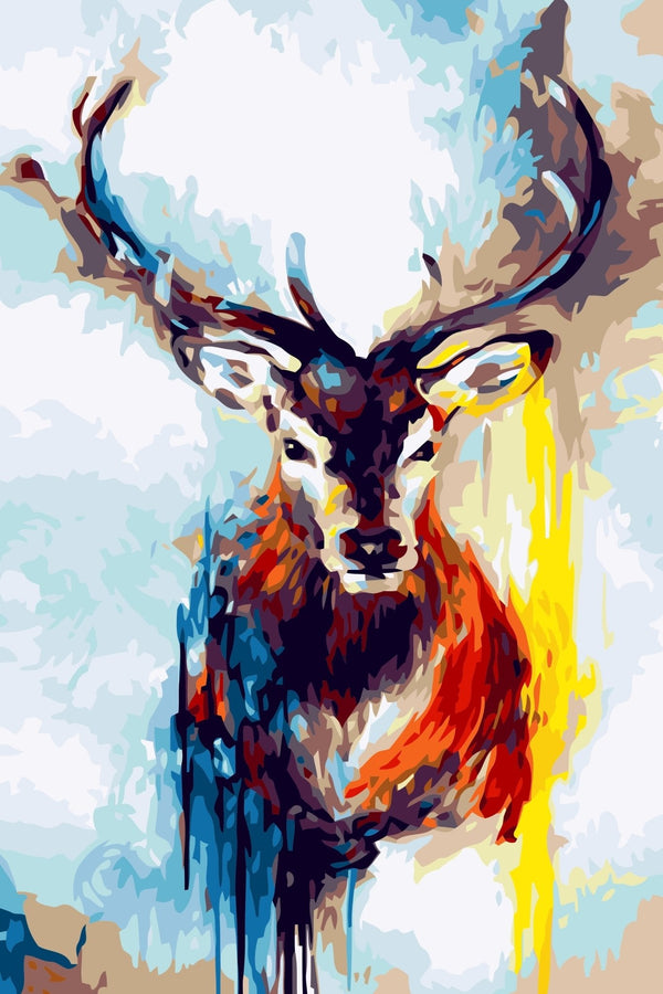Multi-Color Deer Paint By Numbers Kit