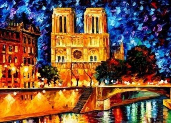 Notre Dame by Night Paint By Numbers Kit