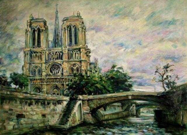 Notre Dame Vintage Paint By Numbers Kit
