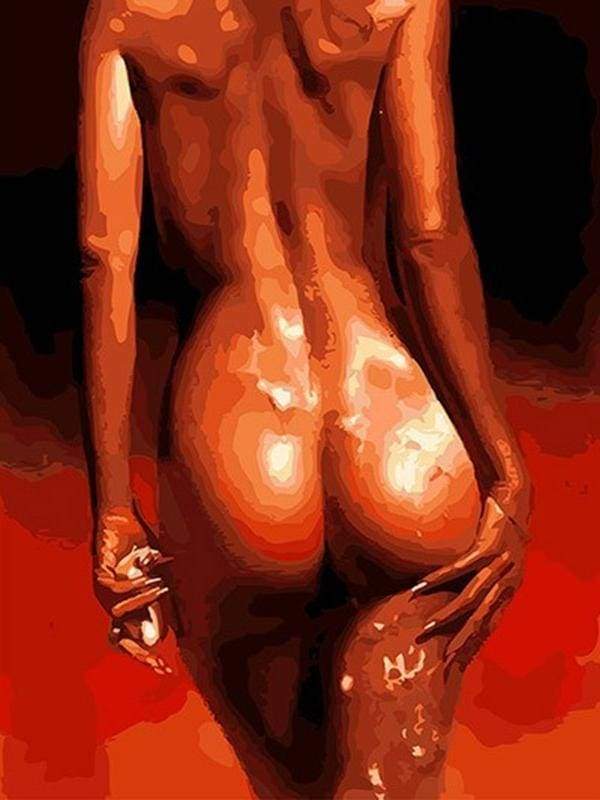 Nude in Red Paint By Numbers Kit