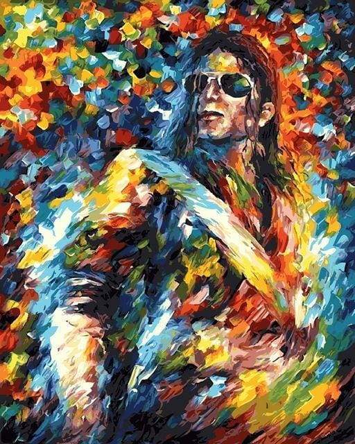 Painted Michael Jackson Paint By Numbers Kit