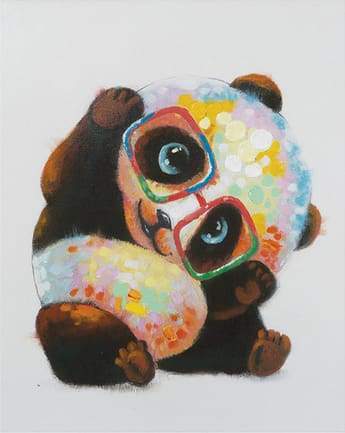 Panda With Glasses Paint By Numbers Kit