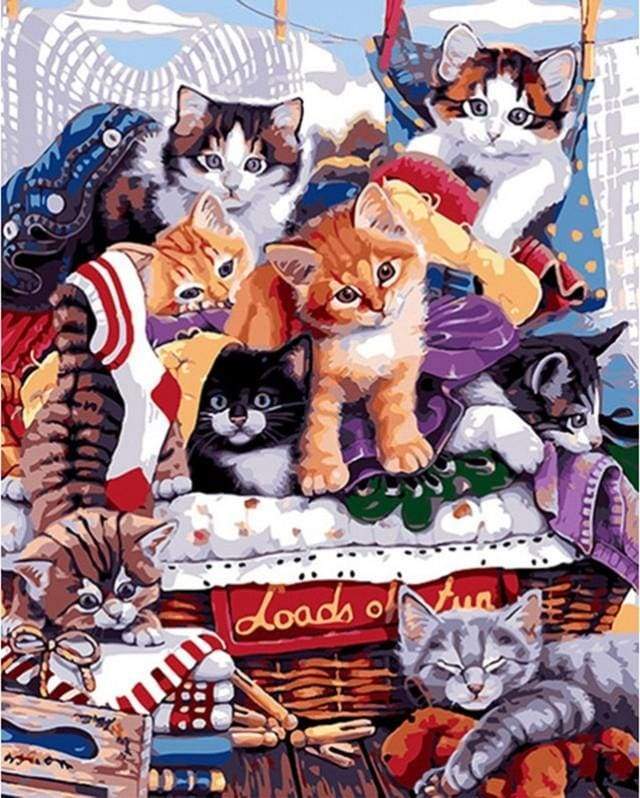 Party with Cats Paint By Numbers Kit