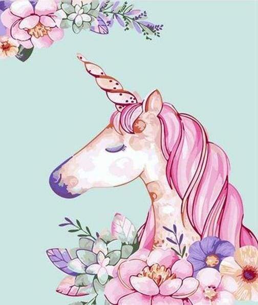 Pink Unicorn Paint By Numbers Kit