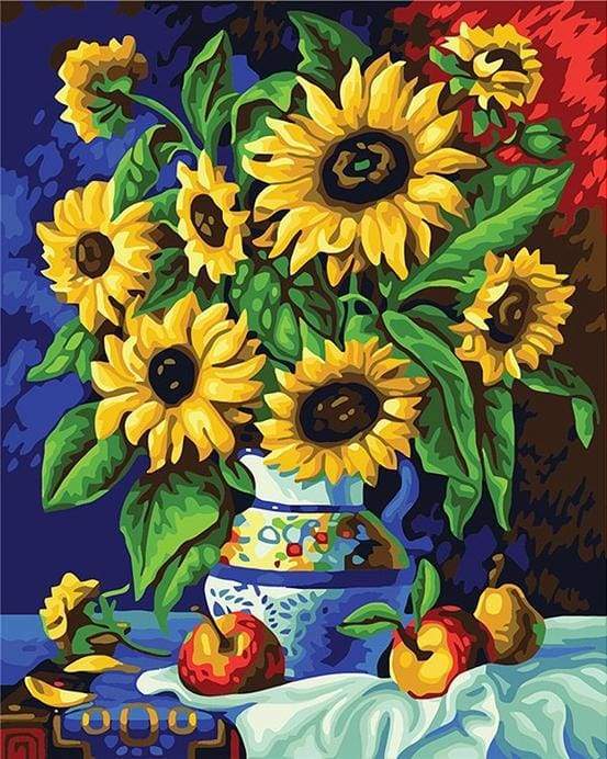 Pitcher and Sunflowers Paint By Numbers Kit