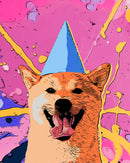 Pop Art Smiling Dog Paint By Numbers Kit