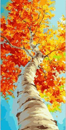 Poplar In Autumn Paint By Numbers Kit