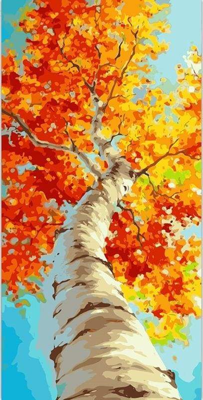 Poplar In Autumn Paint By Numbers Kit