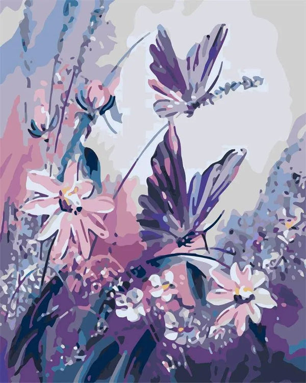 Purple Butterfly Paint By Numbers Kit