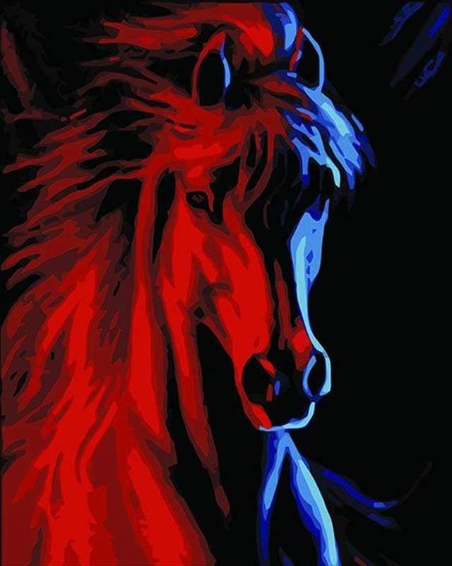 Red Horse Paint By Numbers Kit