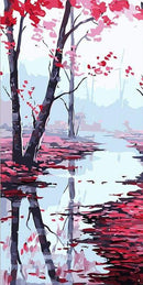 Red Maple Leaves Paint By Numbers Kit