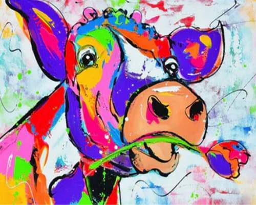 Romantic Cow Paint By Numbers Kit