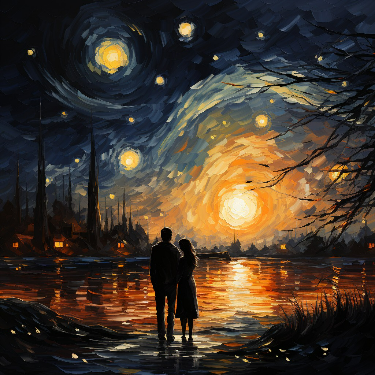 Romantic Sunset Van Gogh Paint By Numbers Kit