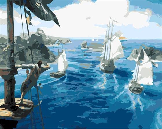 Sailing Over the Sea Paint By Numbers Kit