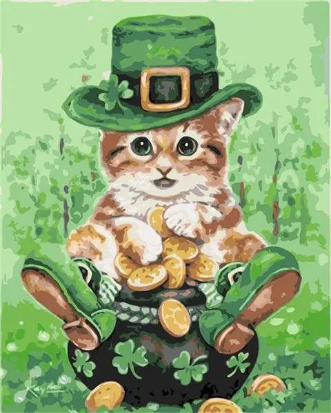 Saint Patrick Cat Paint By Numbers Kit