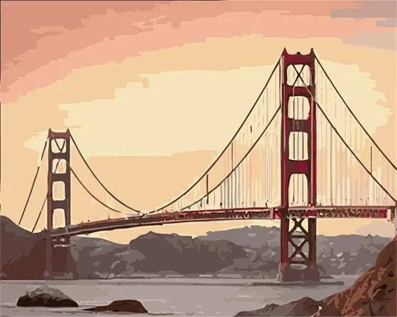 San Francisco Golden Gate Bridge Paint By Numbers Kit