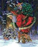 Santa Claus carrying Gifts Paint By Numbers Kit