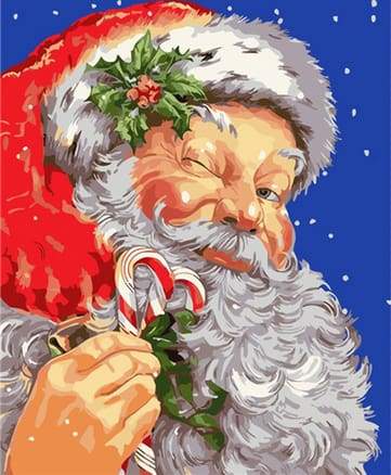 Santa Claus wink Paint By Numbers Kit