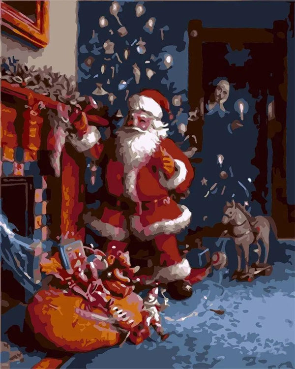 Santa in a Home Paint By Numbers Kit
