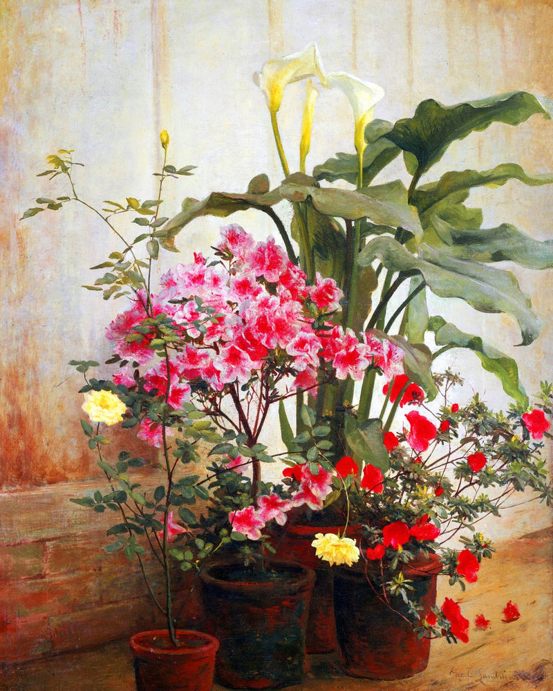 Side of a Greenhouse - George Cochran Lambdin Paint By Numbers Kit