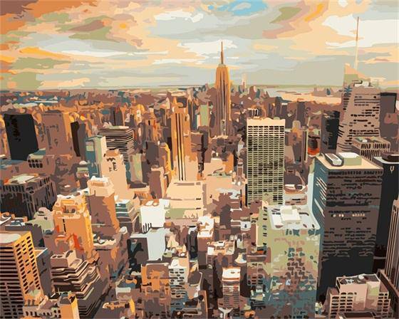Sky View City Paint By Numbers Kit