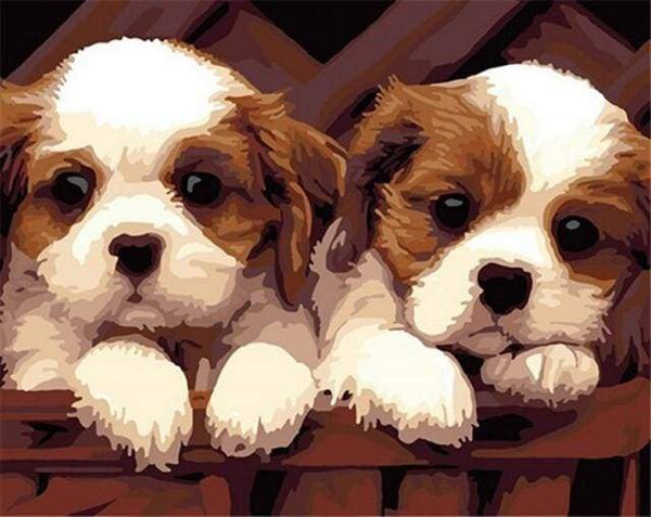 Small puppies Paint By Numbers Kit