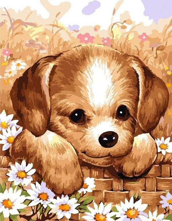 Small Puppy Paint By Numbers Kit