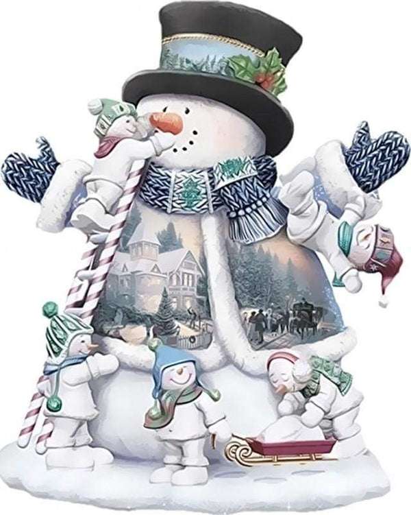 Snowman Christmas Party Paint By Numbers Kit