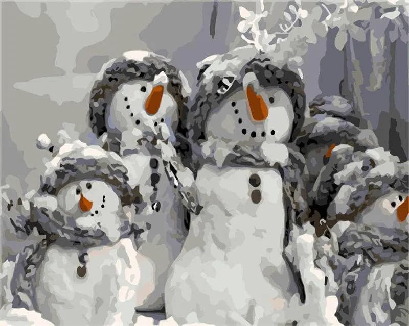 Snowman's Squad Paint By Numbers Kit
