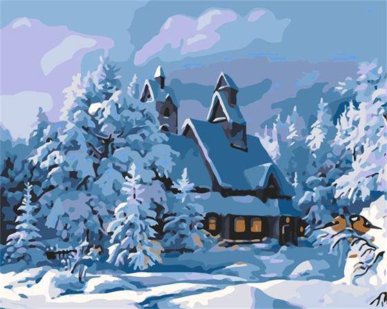 Snowy House Paint By Numbers Kit