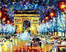 Street near Arc de Triomphe in Paris Paint By Numbers Kit