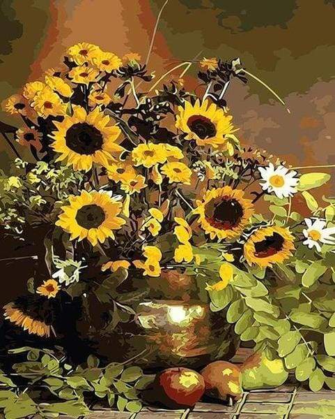 Sunflowers and Fruits Paint By Numbers Kit