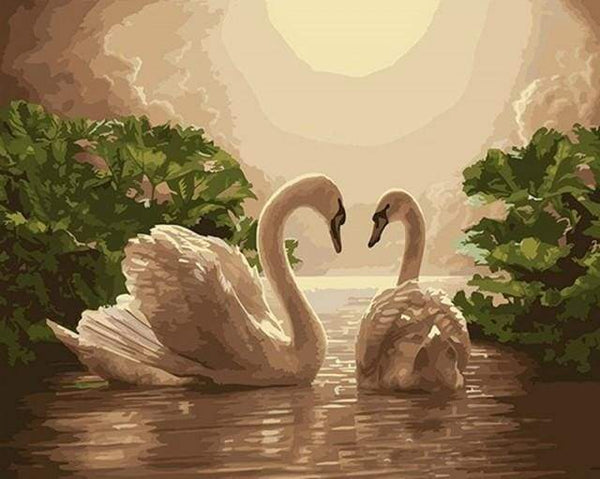 Swans at Sunset Paint By Numbers Kit