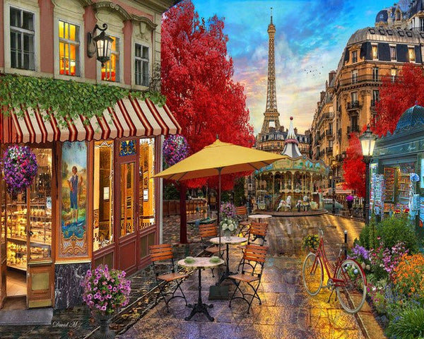 Terrace in Paris Paint By Numbers Kit