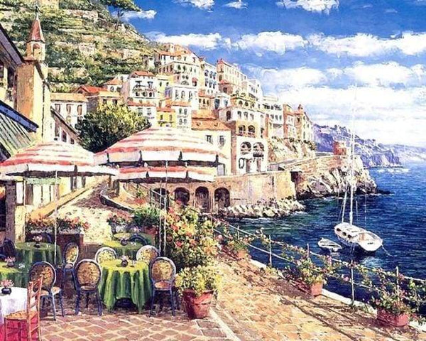 Terrace near the Water Paint By Numbers Kit