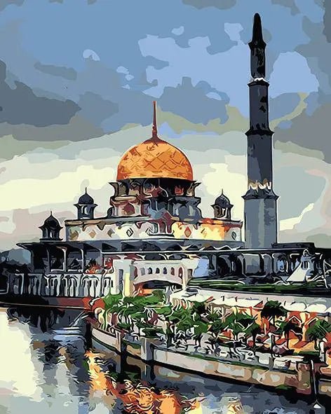 The National Mosque Of Malaysia Paint By Numbers Kit
