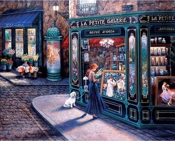 The small gallery in Paris Paint By Numbers Kit