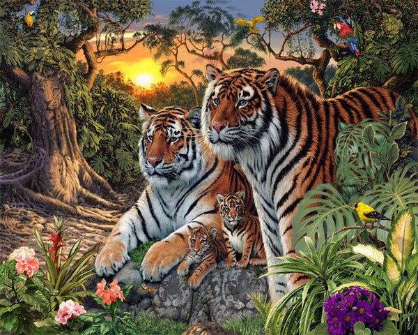 Tiger family Paint By Numbers Kit