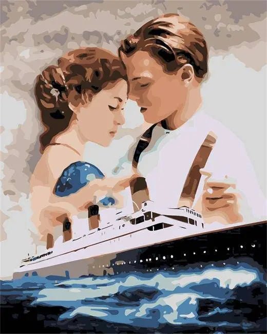 Titanic Rose and Jack Paint By Numbers Kit