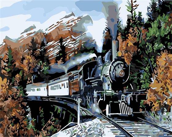 Train Coming Paint By Numbers Kit