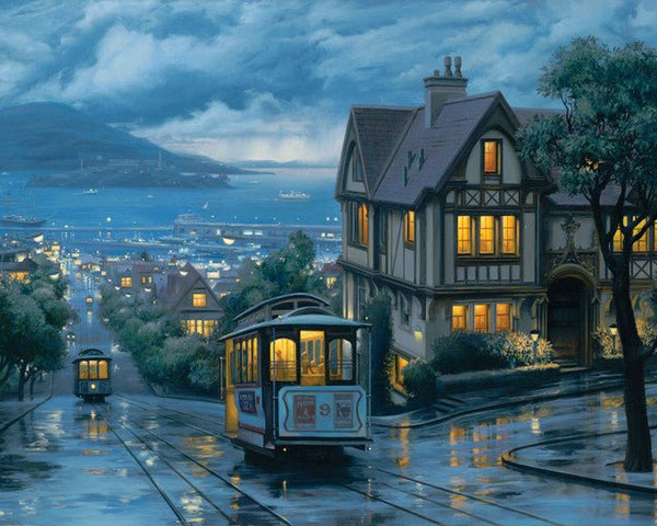 Tramway at dusk Paint By Numbers Kit