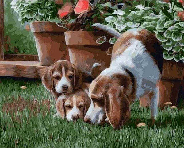 Tree Dogs Paint By Numbers Kit