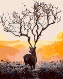Trees on Deer Horn Paint By Numbers Kit