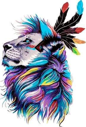 Tribal Lion Paint By Numbers Kit